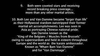 Jean-Claude Van Damme and Bruce Lee - Amazing Comparison The truth