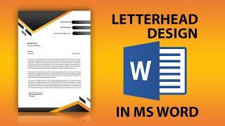 Letterhead Design in MS Word  How to Design Letterhead in MS Word