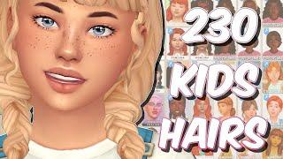 MAXIS MATCH KIDS HAIR COLLECTION 230 items  sims 4 cc + links