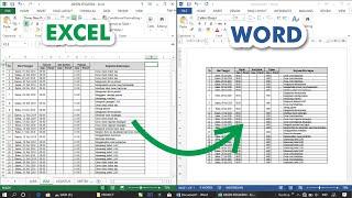 Cara memindahkan tabel Excel ke Word