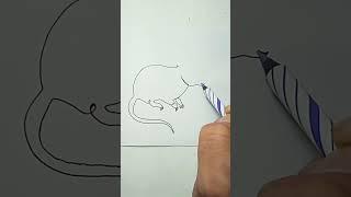 ONE LINE ART #shorts #youtubeshorts #shortvideo #shortsfeed #viralshorts #funny #art #animals #fyp