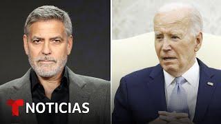 George Clooney pide a Biden no continuar en la contienda electoral  Noticias Telemundo