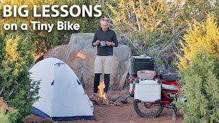 Motorcycle Travel on a Tiny Bike - Too Much Luggage Camping and More Puncture Repair