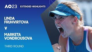 Linda Fruhvirtova v Marketa Vondrousova Extended Highlights  Australian Open 2023 Third Round