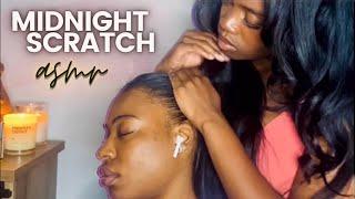 ASMR  Watch me scratch my favorite person to sleep   real tingles scalp massage + hair play 