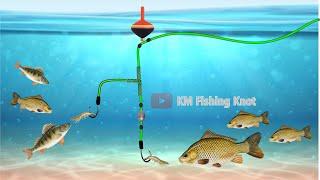 The Secret Of Fisherman  Making RIG Fishing 2 Hooks  Hack Tools Fishing 2023