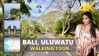  ULUWATU BALI INDONESIA 4K VIRTUAL WALKING TOUR. Uluwatu Temple - The Best Park on the Bluff