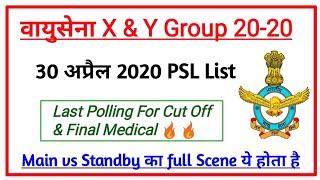 Airforce X & Y Group Expected PSL Final Cut Off  Main Vs Standby का ये Scene रहता है 