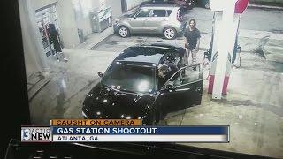 A gas station shootout in Atlanta caught on camera