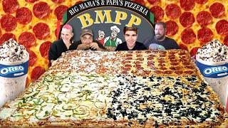 Big Mamas and Papas 50LB PIZZA CHALLENGE vs 4 Hungry People