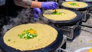 5 Kinds of Best Taiwanese Omelette Pancake Making  5種超美味台灣蛋餅 - Taiwan Street Food