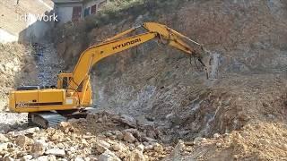 How it Works Stone Crusher JCB Machine  JCB Excavator Breaking Stone  Jcb Work