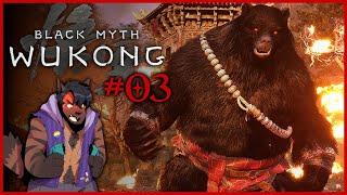 Lets Play Black Myth Wukong part 3 - Black Wind King Black Bear Guai 2nd Prince of Flowing Sands