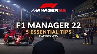 F1 MANAGER 22  5 Essential Tips Before you Start Beginners Guide