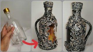 DIY Декор бутылки. Как сделать бутылку с ручкойBottle décor. How to make a bottle with a handle