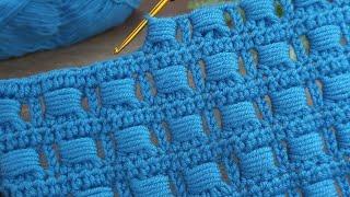 Very easy cube standing trend crochet baby blanket pattern online tutorial #crochet