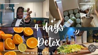 A four Day just Juice Detox how to lose 5kg in Four days by taking only Natural Juice