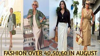 What people over 506070 wear in Milan in August 2024.Top fashion trends for all agesFashion2024