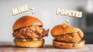Making The Popeyes Chicken Sandwich At Home But Better