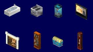 The Sims 1 - All Vanilla Buy and Build Mode Objects No Commentary