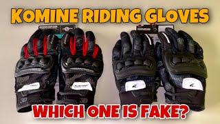 Komine Riding Gloves  Original VS Fake