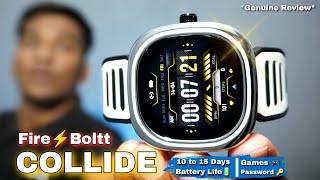 Fire Boltt Collide Smartwatch Unboxing and Review  Password  Games  Calculator  Battery Life