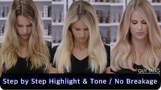 How to Retouch Highlights and Avoid Breakage  Champagne Rose Blonde