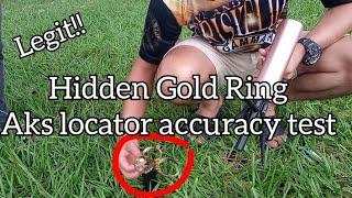 Paano hanapin ang nawawalang Gold Ring  Aks Metal locator Accuracy test