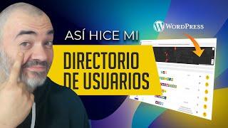 Directorio de USUARIOS en WordPress  ASÍ LO HICE