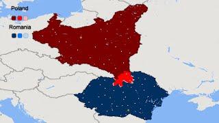 Poland vs Romania  Country vs Country Simulation Animation 1936