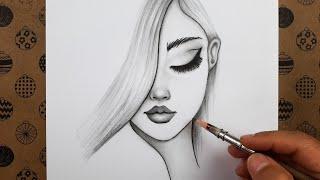 Adım Adım Kolay Karakalem Güzel Kadın Yüzü Nasıl Çizilir Ögretici Kolay Çizimler