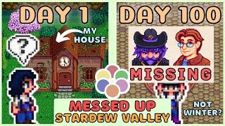 I played 100 days of MESSED UP Stardew Valley  - Archipelago Randomizer Mod FULL FIRST YEAR