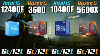 i5-12400f vs. Ryzen 5 5600X vs. i5-10400f vs. Ryzen 5 3600  Best CPU for Gaming in 2022