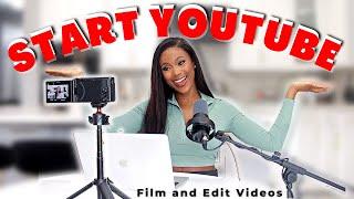 How To Film and Edit Your First Youtube Video  Youtube Starter Kit 2023  Equipments & Resources