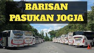 Barisan pasukan jogja di pagi hari hunting pagi Terminal Giwangan yogyakarta