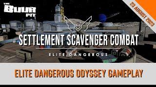 Settlement Scavenger Combat Gameplay  Elite Dangerous Odyssey