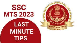 Last Minute Tips SSC MTS 2023
