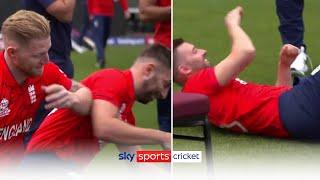 Ben Stokes pushes Mark Wood off his chair 