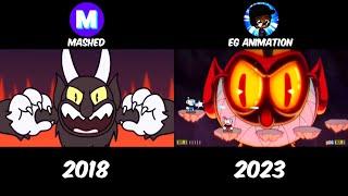 Cuphead Rap Mashed’s Video VS. My Video side-by-side @eganimation442