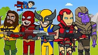 The Squad Super Hero Compilation  Fortnite Animation