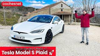 ¡Velocidad Absurda TESLA Model S PLAID  Prueba  Test  Review en español  coches.net