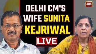 Delhi CMs Wife Sunita Kejriwal LIVE  Arvind Kejriwal News Live  Arvind Kejriwal In Jail News LIVE