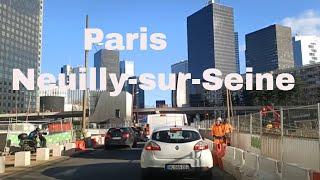 Paris Neuilly-sur-Seine 4K- Driving- French region