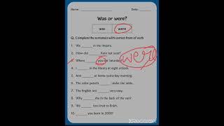 Use of waswere #worksheet-1