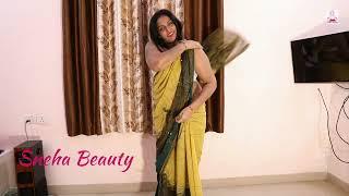Simple home party ke liye saree kaise pahne  best saree draping ideas 2024  Sneha beauty