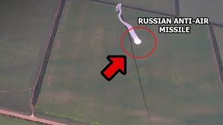  Ukrainian Drone Records Itself Being Shot Down By Russian Anti-Air Missile Over Pologi
