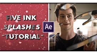 five ink splashes tutorial  after effects