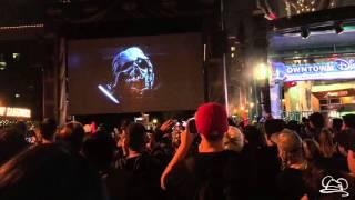 Live Star Wars Force Awakens Trailer Viewing at Downtown Disney - 4K