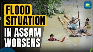 Assam Floods Brahmaputra River Flows Above Danger Levels  Over 2 Lakh People Impacted