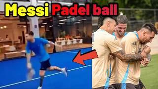 Messi playing Padel Ball Argentina vs Canada in Copa America 2024 opening match